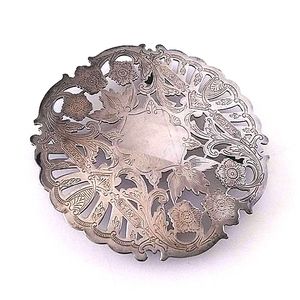 VINTAGE WALLACE ROUND SILVER PLATE TRIVET SERVEWARE RETRO KITCHENWARE